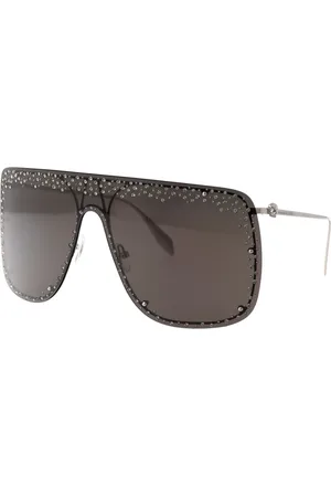 Alexander McQueen Akcesoria, Kobieta, Szary, ONE SIZE, Stylowe okulary przeciwsłoneczne Am 0313S