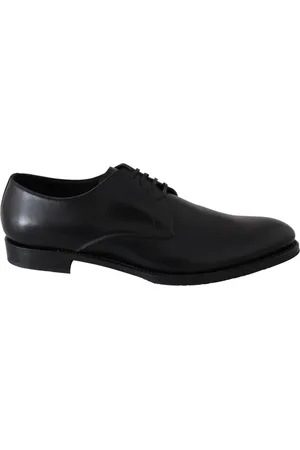 Dolce & Gabbana Buty, Mężczyzna, Czarny, 38 EU, Ręcznie Robione Czarne Skórzane Buty Sartoria