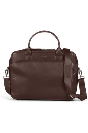 Howard London Torebki, Mężczyzna, brązowy, ONE SIZE, Skóra, Ciemnobrązowa skórzana torba na laptopa