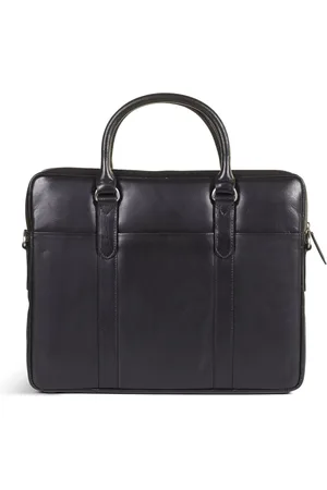 Howard London Torebki, Mężczyzna, Czarny, ONE SIZE, Skóra, Czarna Skórzana Torba na Laptopa