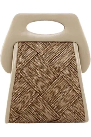 THEMOIRÈ Torebki, Kobieta, Beżowy, ONE SIZE, Plecak Mini Tote z plecionego słomy