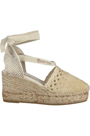 Espadrilles Buty, Kobieta, Beżowy, 39 EU, Beżowe Sandały na Lato