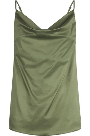 JIJIL Koszulki, Kobieta, Zielony, 2XS, Bawełna, Jedwabno-Mieszany Zielony Top