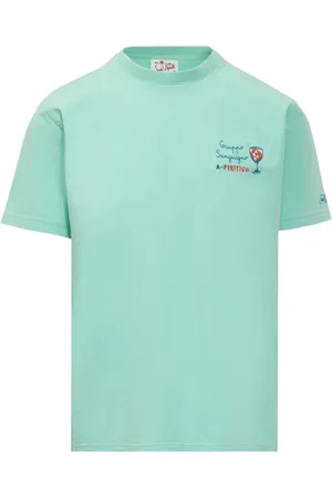 MC2 SAINT BARTH Koszulki, Mężczyzna, Niebieski, S, Niebieskie T-shirty i Pola Portofino 00696F