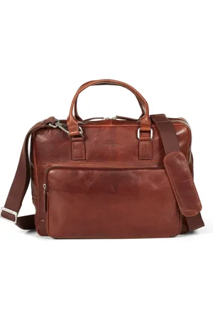 Howard London Torebki, Mężczyzna, brązowy, ONE SIZE, Leopold Brązowa Torba na Laptopa