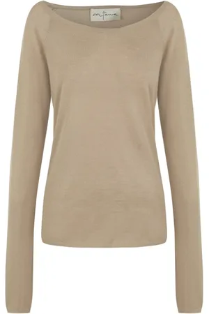 Cortana Swetry, Kobieta, Beżowy, 2XL, Kaszmir, Kegon short, jersey w beżowym kaszmirze