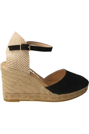 Gaimo Buty, Kobieta, Wielobarwność, 37 EU, Zamsz, Czarne Global Espadryle na koturnie
