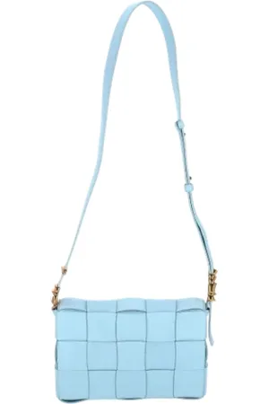 Bottega Veneta Pre-owned, Kobieta, Niebieski, ONE SIZE, Skóra, Pre-owned skórzane torby na ramię