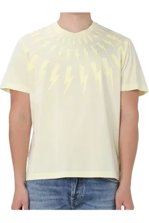 Neil Barrett Koszulki, Mężczyzna, Żółty, L, Żółte T-shirty i Pola