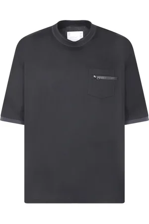 SACAI Koszulki, Mężczyzna, Czarny, L, Czarne T-shirty i Pola dla Mężczyzn
