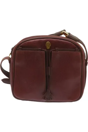 Cartier Pre-owned, Kobieta, Czerwony, ONE SIZE, Skóra, Pre-owned skórzane torby na ramię