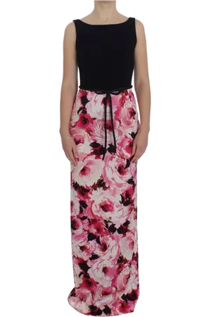 Dolce & Gabbana Sukienki, Kobieta, Wielobarwność, S, Kwiatowa Elegancja Sukienka Długa