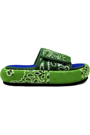 Arizona Love Buty, Mężczyzna, Wielobarwność, 40 EU, Poliester, Sandały na Platformie Bandana - Zielono/Niebieskie