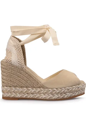 Espadrilles Buty, Kobieta, Beżowy, 40 EU, Beżowe Sandały na Lato