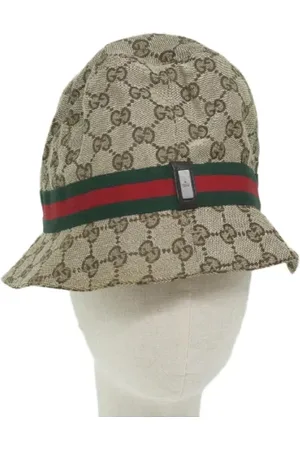 Gucci Pre-owned, Kobieta, Beżowy, ONE SIZE, Pre-owned Fabric hats