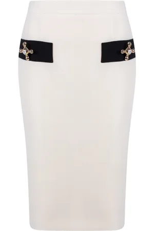 Moschino Spódnice, Kobieta, Beżowy, S, Pencil Skirts