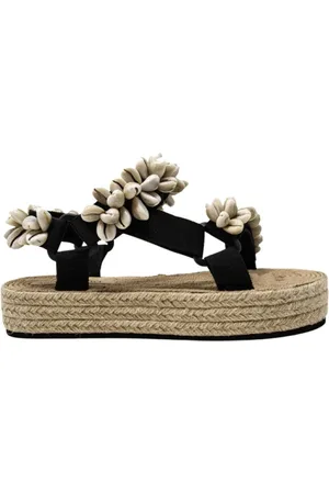 Arizona Love Buty, Kobieta, Wielobarwność, 38 EU, Raffia Shell Velcro Sandały