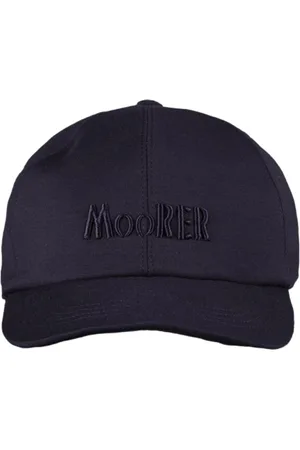 MOORER Akcesoria, Mężczyzna, Niebieski, M, Miękki bejsbolówka z wiskozy z 3D haftowanym logo