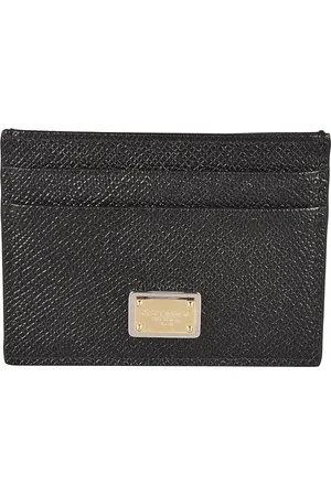 Dolce & Gabbana Akcesoria, Kobieta, Czarny, ONE SIZE, Czarny Portfel na Karty