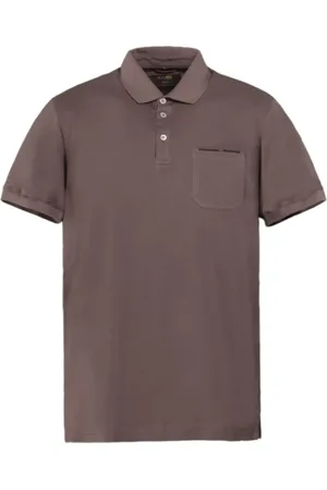 MOORER Koszulki, Mężczyzna, brązowy, 3XL, Koszulka Polo z mikropiké, świeża i lekka