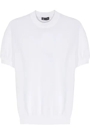 COLOMBO Koszulki, Mężczyzna, Biały, XL, Włoski T-shirt z bawełny
