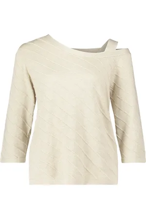 Betty Barclay Swetry, Kobieta, Beżowy, 2XL, Sweter z Glitterem i Nitką Lurex