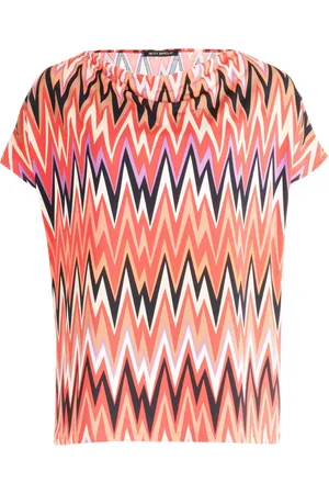Betty Barclay Bluzki, Kobieta, Wielobarwność, 2XL, Koszulka z nadrukiem wodospadu wzór zygzak