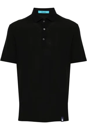 DRUMOHR Koszulki, Mężczyzna, Czarny, M, Czarny Bawełniany Polo
