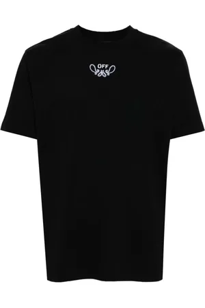 OFF-WHITE Koszulki, Mężczyzna, Czarny, XL, Czarna Bandana Arrow T-shirt