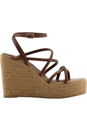 Armani Exchange Buty, Kobieta, brązowy, 40 EU, Wysoka Sandał Nappa PU Cuoio
