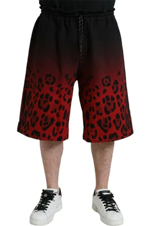 Dolce & Gabbana Szorty, Mężczyzna, Wielobarwność, XS, Leopard Print Bermuda Shorts