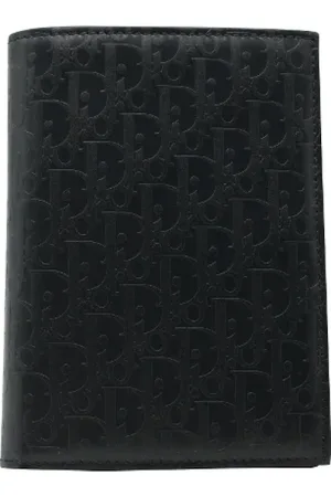 Dior Pre-owned, Mężczyzna, Niebieski, ONE SIZE, Skóra, Pre-owned skórzane portfele