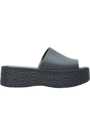Melissa Buty, Kobieta, Czarny, 37 EU, Wytłaczane PVC Platform Slides