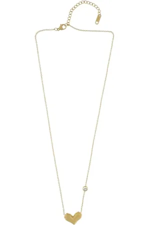 Dansk Copenhagen Akcesoria, Kobieta, Żółty, ONE SIZE, Kolczyk Serce Naszyjnik 18K Złocenie