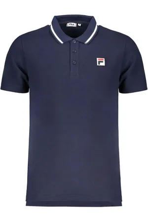 Fila Koszulki, Mężczyzna, Niebieski, L, Niebieska Bawełniana Koszulka Polo Klasyczny Design