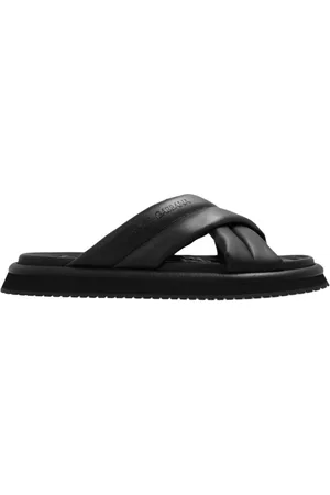 Dolce & Gabbana Buty, Mężczyzna, Czarny, 41 EU, Klapki z logo