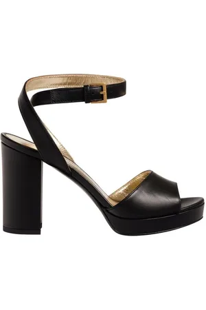 Inès de la Fressange Buty, Kobieta, Czarny, 37 EU, Skóra, Czarna sandał na platformie