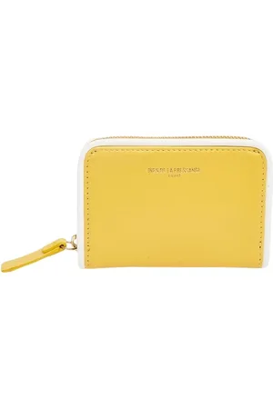 Inès de la Fressange Akcesoria, Kobieta, Żółty, ONE SIZE, Skóra, Portfel Marcia S