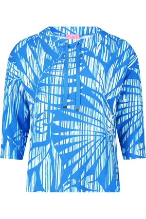 Betty Barclay Bluzy, Kobieta, Niebieski, M, Glitter Floral Sweatshirt