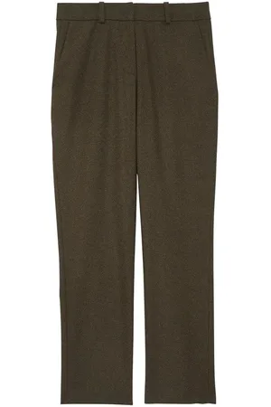 Inès de la Fressange Spodnie, Kobieta, Zielony, M, Wełna, Spodnie Audrey khaki