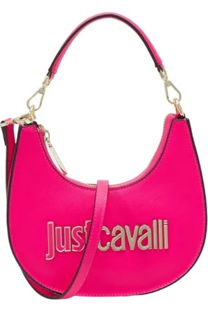 Roberto Cavalli Torebki, Kobieta, Różowy, ONE SIZE, Stylowe Torby na Ramię ze Skóry