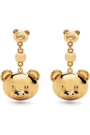 Moschino Akcesoria, Kobieta, Żółty, ONE SIZE, Złote Glamour Kolczyki
