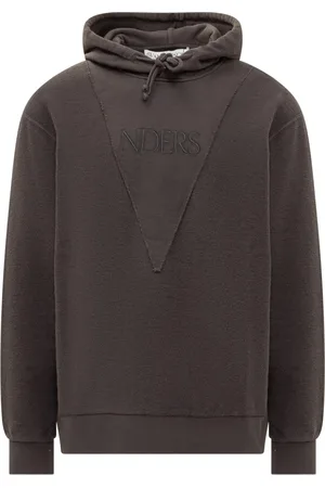 J.W.Anderson Bluzy, Mężczyzna, Czarny, S, Bawełna, Urban Logo Reverse Hoodie