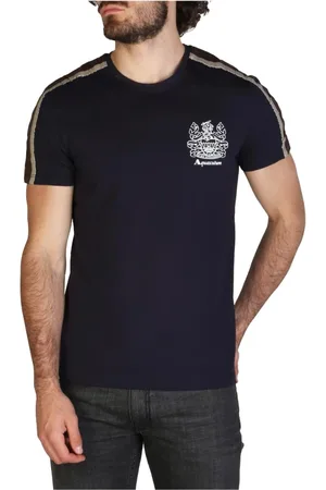 Aquascutum Koszulki, Mężczyzna, Niebieski, L, Stylowy T-shirt męski