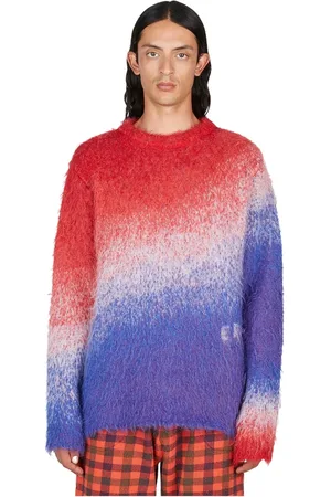 ERL Swetry, Mężczyzna, Wielobarwność, M, Gradient Fuzzy-Knit Sweater