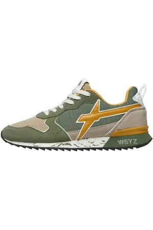 W6YZ Buty, Mężczyzna, Wielobarwność, 40 EU, Nylon, Khaki Marble Sneakers