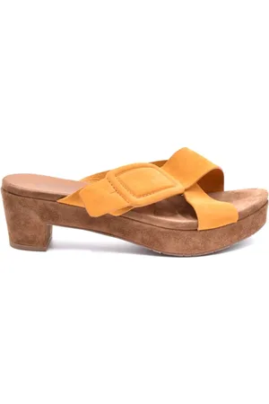 Pedro Garcia Buty, Kobieta, Żółty, 36 EU, Eleganckie obcasy mules sandały