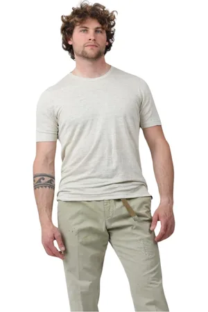 Gran Sasso Koszulki, Mężczyzna, Beżowy, 2XL, Klasyczny T-shirt z okrągłym dekoltem
