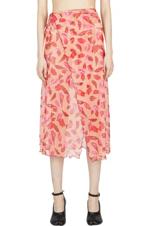 Marco Rambaldi Spódnice, Kobieta, Pomarańczowy, L, Lips Wrap Beach Skirt
