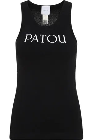 Patou Koszulki, Kobieta, Czarny, M, Czarna Bawełniana Tank Top z Logo